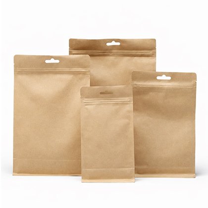 Kraft Paper Zipper Packing Bags